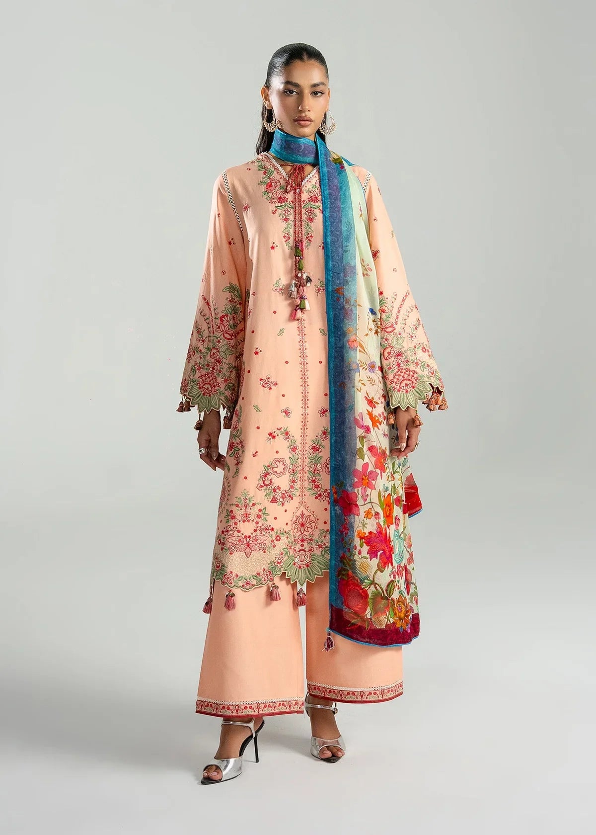 Hot š„Seller!Jugnu Lahore Lawn/Seftali/Peach
