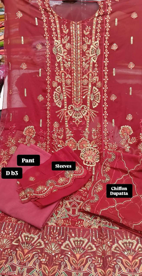 Tawakal Ramsha red Unstitched