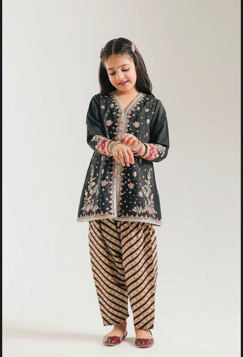 Ethnic kids wear black emb 2pc readymade