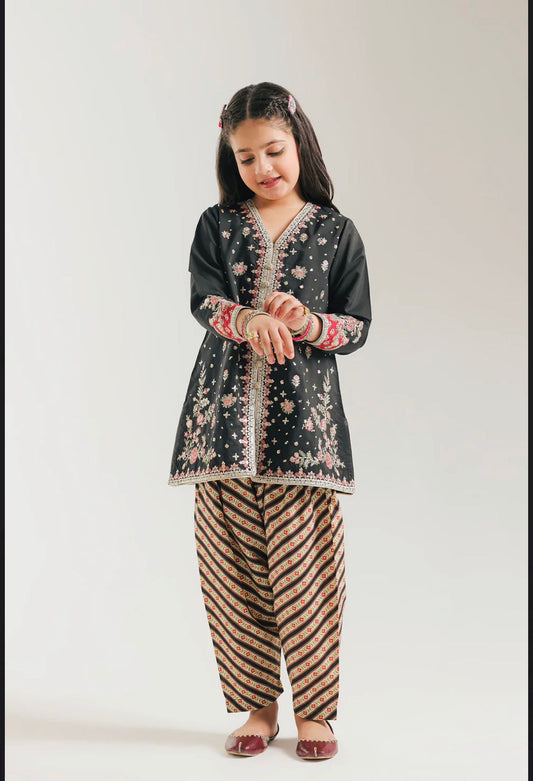 Ethnic kids wear black emb 2pc readymade