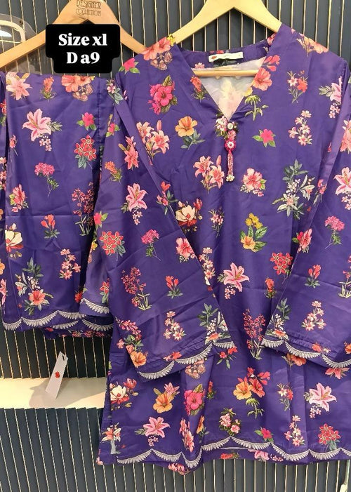 KHADI CORD SET PURPLE 2pc suit